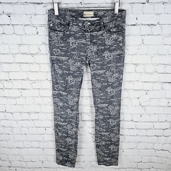 ROXY | floral Hawaiian print denim skinny jeans - Picture 4 of 8